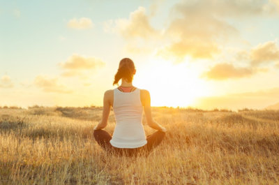 woman doing meditation